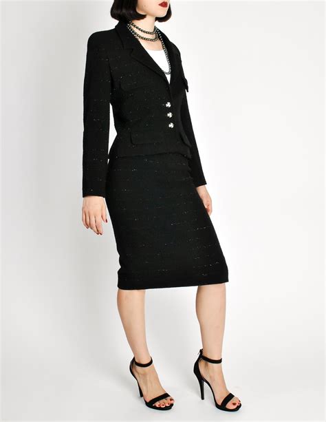 chanel 2 piece suit|classic Chanel suits for women.